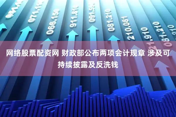 网络股票配资网 财政部公布两项会计规章 涉及可持续披露及反洗钱